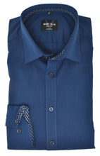 Laden Sie das Bild in den Galerie-Viewer, Businesshemd - Body Fit - Langarm - Einfarbig - Dunkelblau