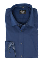 Laden Sie das Bild in den Galerie-Viewer, Businesshemd - Body Fit - Langarm - Einfarbig - Dunkelblau