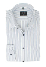 Laden Sie das Bild in den Galerie-Viewer, Businesshemd - Body Fit - Langarm - Gestreift - Marine