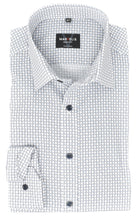 Laden Sie das Bild in den Galerie-Viewer, Businesshemd - Body Fit - Langarm - Muster - Braun/Blau