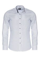 Laden Sie das Bild in den Galerie-Viewer, Businesshemd - Body Fit - Langarm - Muster - Braun/Blau