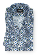 Laden Sie das Bild in den Galerie-Viewer, Businesshemd - Body Fit - Langarm - Muster - Grün