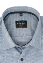 Laden Sie das Bild in den Galerie-Viewer, Businesshemd - Body Fit - Langarm - Struktur - Dunkelblau