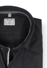 Laden Sie das Bild in den Galerie-Viewer, Businesshemd - Comfort Fit - Langarm - Einfarbig - Schwarz