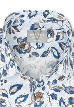 Laden Sie das Bild in den Galerie-Viewer, Businesshemd - Comfort Fit - Langarm - Florales Muster - Bleu