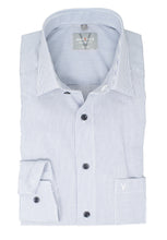 Laden Sie das Bild in den Galerie-Viewer, Businesshemd - Comfort Fit - Langarm - Gestreift - Marine