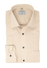 Laden Sie das Bild in den Galerie-Viewer, Businesshemd - Comfort Fit - Langarm - Kariert - Beige