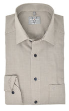 Laden Sie das Bild in den Galerie-Viewer, Businesshemd - Comfort Fit - Langarm - Kariert - Braun