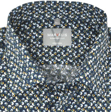 Laden Sie das Bild in den Galerie-Viewer, Businesshemd - Comfort Fit - Langarm - Muster - Dunkelblau