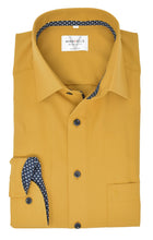 Laden Sie das Bild in den Galerie-Viewer, Businesshemd - Modern Fit - Langarm - Einfarbig - Ocker