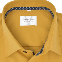 Laden Sie das Bild in den Galerie-Viewer, Businesshemd - Modern Fit - Langarm - Einfarbig - Ocker