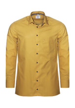 Laden Sie das Bild in den Galerie-Viewer, Businesshemd - Modern Fit - Langarm - Einfarbig - Ocker