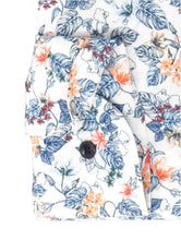 Laden Sie das Bild in den Galerie-Viewer, Businesshemd - Modern Fit - Langarm - Florales Muster - Weiß/Blau/Rot