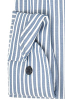 Laden Sie das Bild in den Galerie-Viewer, Businesshemd - Modern Fit - Langarm - Gestreift - Dunkelblau/Weiß