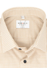 Laden Sie das Bild in den Galerie-Viewer, Businesshemd - Modern Fit - Langarm - Kariert - Beige