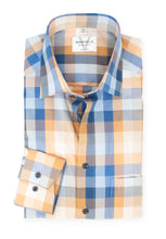 Laden Sie das Bild in den Galerie-Viewer, Businesshemd - Modern Fit - Langarm - Kariert - Beige