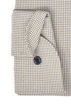 Laden Sie das Bild in den Galerie-Viewer, Businesshemd - Modern Fit - Langarm - Kariert - Braun