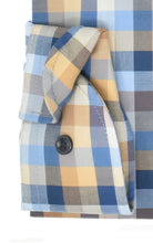 Laden Sie das Bild in den Galerie-Viewer, Businesshemd - Modern Fit - Langarm - Kariert - Braun/Blau
