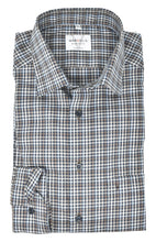 Laden Sie das Bild in den Galerie-Viewer, Businesshemd - Modern Fit - Langarm - Kariert - Braun/Blau/Weiß