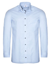 Laden Sie das Bild in den Galerie-Viewer, Businesshemd - Modern Fit - Langarm - Kariert - Hellblau