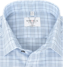 Laden Sie das Bild in den Galerie-Viewer, Businesshemd - Modern Fit - Langarm - Kariert - Hellblau