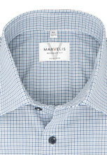 Laden Sie das Bild in den Galerie-Viewer, Businesshemd - Modern Fit - Langarm - Kariert - Marine