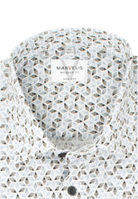 Laden Sie das Bild in den Galerie-Viewer, Businesshemd - Modern Fit - Langarm - Muster - Anthrazit/Weiß