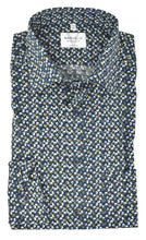 Laden Sie das Bild in den Galerie-Viewer, Businesshemd - Modern Fit - Langarm - Muster - Dunkelblau