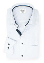 Laden Sie das Bild in den Galerie-Viewer, Businesshemd - Modern Fit - Langarm - Muster - Hellblau