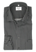 Laden Sie das Bild in den Galerie-Viewer, Businesshemd - Modern Fit - Langarm - Muster - Schwarz/Weiß