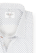 Laden Sie das Bild in den Galerie-Viewer, Businesshemd - Modern Fit - Langarm - Muster - Weiß