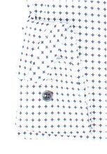 Laden Sie das Bild in den Galerie-Viewer, Businesshemd - Modern Fit - Langarm - Muster - Weiß/Blau