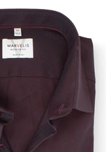 Laden Sie das Bild in den Galerie-Viewer, Businesshemd - Modern Fit - Langarm - Struktur - Bordeaux