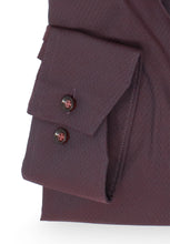Laden Sie das Bild in den Galerie-Viewer, Businesshemd - Modern Fit - Langarm - Struktur - Bordeaux