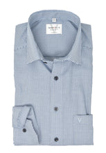 Laden Sie das Bild in den Galerie-Viewer, Businesshemd - Modern Fit - Langarm - Struktur - Dunkelblau