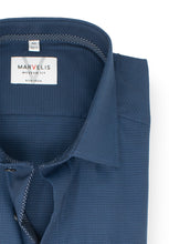Laden Sie das Bild in den Galerie-Viewer, Businesshemd - Modern Fit - Langarm - Struktur - Marine