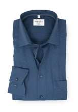 Laden Sie das Bild in den Galerie-Viewer, Businesshemd - Modern Fit - Langarm - Struktur - Marine