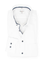 Laden Sie das Bild in den Galerie-Viewer, Businesshemd - Modern Fit - Langarm - Struktur - Weiß