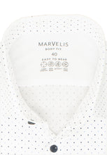 Laden Sie das Bild in den Galerie-Viewer, Easy To Wear Hemd - Body Fit - Langarm - Punkte - Weiß