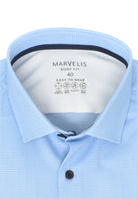 Laden Sie das Bild in den Galerie-Viewer, Easy To Wear Hemd - Body Fit - Langarm - Struktur - Hellblau