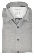 Laden Sie das Bild in den Galerie-Viewer, Easy To Wear Hemd - Body Fit - Langarm - Struktur - Schwarz