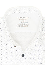 Laden Sie das Bild in den Galerie-Viewer, Easy To Wear Hemd - Modern Fit - Langarm - Punkte - Weiß