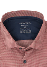 Laden Sie das Bild in den Galerie-Viewer, Easy To Wear Hemd - Modern Fit - Langarm - Struktur - Rot