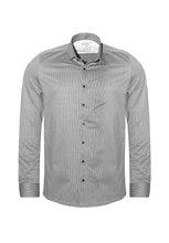 Laden Sie das Bild in den Galerie-Viewer, Easy To Wear Hemd - Modern Fit - Langarm - Struktur - Schwarz