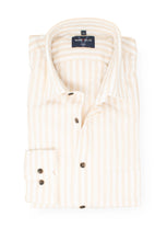 Laden Sie das Bild in den Galerie-Viewer, Freizeithemd - Casual Modern Fit - Langarm - Gestreift - Beige