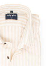 Laden Sie das Bild in den Galerie-Viewer, Freizeithemd - Casual Modern Fit - Langarm - Gestreift - Beige