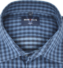 Laden Sie das Bild in den Galerie-Viewer, Freizeithemd - Casual Modern Fit - Langarm - Kariert - Blau