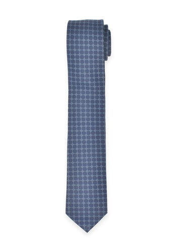 Krawatte - Punkte - Hellblau/Dunkelblau - 6,5 cm