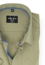 Load image into Gallery viewer, Kurzarmhemd - Body Fit - Einfarbig - Olive