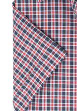 Load image into Gallery viewer, Kurzarmhemd - Body Fit - Kariert - Rot/Blau